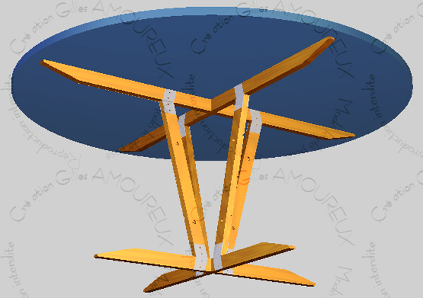 TabRonde LASCAR diam160 polyxylos filig